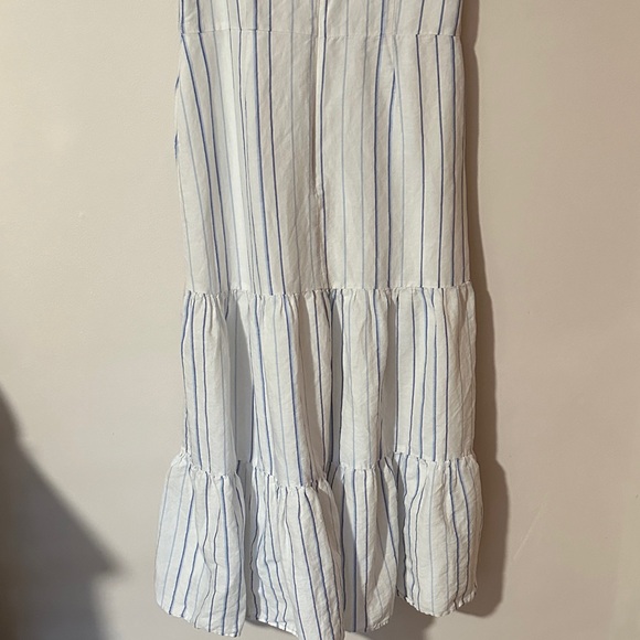 Talbots White and Blue Striped Maxi Dress - Picture 7 of 12